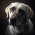 Labrador retriever. Portrait of a labrador retriever dog. ai generated. Dog portrait