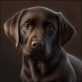 Labrador retriever puppy. Portrait of a labrador retriever dog. ai generated. Dog portrait
