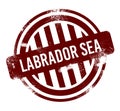 Labrador Sea - red round grunge button, stamp Royalty Free Stock Photo