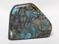 Labradorite crystal closeup on white Royalty Free Stock Photo