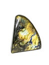 Labradorite crystal closeup on white Royalty Free Stock Photo