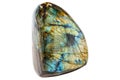 Labradorite mineral stone on white background Royalty Free Stock Photo