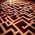 Labryinth maze structure, top down view Royalty Free Stock Photo