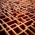 Labryinth maze structure, top down view Royalty Free Stock Photo