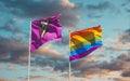 Labrys Lesbian and LGBT Flags