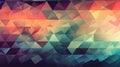 Labstract mosaic background of gradient triangles. Generative AI