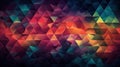Labstract mosaic background of gradient triangles. Generative AI