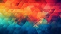 Labstract mosaic background of gradient triangles. Generative AI
