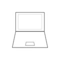 Labtop icon on white background Royalty Free Stock Photo