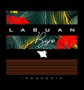 Labuan Bajo Islands design with cut leaves part two