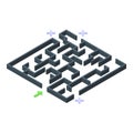 Labyrint risk icon isometric vector. Return management Royalty Free Stock Photo