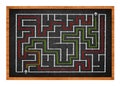 Labyrinth on chalkboard Royalty Free Stock Photo