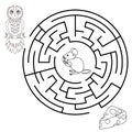 Labyrinth education Game for Children. Royalty Free Stock Photo