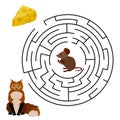 Labyrinth education Game for Children. Royalty Free Stock Photo