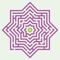 Labyrinth in the form of eight-pointed star