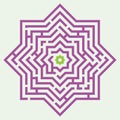 Labyrinth in the form of eight-pointed star