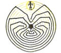 Labyrinth Indean for meditation and good luck Royalty Free Stock Photo