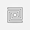 Labyrinth line icon