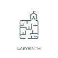 Labyrinth linear icon. Modern outline Labyrinth logo concept on