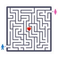 Labyrinth Love Couple Finding Partner Maze