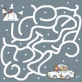 Labyrinth, Christmas card, game, leisure activity, maze, eps.