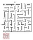 Labyrinth maze puzzle Royalty Free Stock Photo