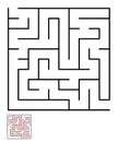 Labyrinth maze puzzle Royalty Free Stock Photo