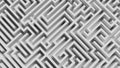 Labyrinth maze structure confusing way to the exit. Breaking the deadlock. 3d render
