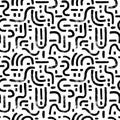 Labyrinth and mosaic vector seamless pattern