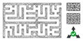 Labyrinth Polygonal Web Vector Mesh Illustration Royalty Free Stock Photo