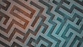 Labyrinth puzzle, abstract tunnel, maze concept