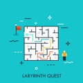 Labyrinth quest flat Concept