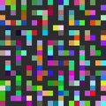 Labyrinth seamless pattern. Black lines multicolored squares. Vector Royalty Free Stock Photo