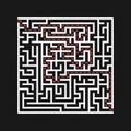 Labyrinth shape design element vector