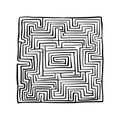 Labyrinth square, sketch for your design