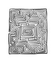 Labyrinth square, sketch for your design