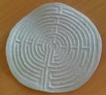 Labyrinth on Table Top View Royalty Free Stock Photo