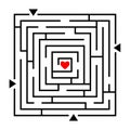 Labyrinth to heart puzzle