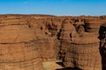 Labyrithe of rock formation called d`Oyo in Ennedi Plateau on Sahara dessert, Chad, Africa. Royalty Free Stock Photo