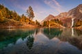 Lac Bleu in Arolla, Switzerland.Le Lac Bleu d\'Arolla Val d\'herens..Val d\'HÃÂ©rens.Le Lac Bleu Royalty Free Stock Photo