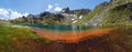 The Lac Bleu in Chianale, mountain lake in the italian alps of Cuneo