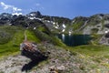 The Lac Bleu in Chianale, mountain lake in the italian alps of Cuneo