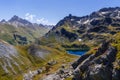 The Lac Bleu in Chianale, mountain lake in the italian alps of Cuneo, Piedmont