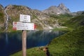 The Lac Bleu in Chianale, mountain lake in the italian alps of Cuneo, Piedmont