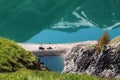 Artificial Grand-Maison Lake in the french Rhone-Alpes