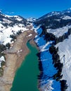 Lac de l`Hongrin is a reservoir in Vaud, Switzerland. The reservoir with a surface area of 1.60 km2 0.62 sq mi is located in the