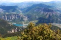 Dam in artificial Lake Serre-Poncon in the Hautes-Alpes, France