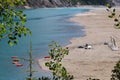 Recreation along the Ubaye River, Hautes-Alpes, France