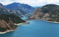 Dam in Lake Serre-Poncon, Hautes-Alpes, France