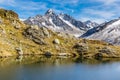 Lac des Cheserys And And Mountain Range - France